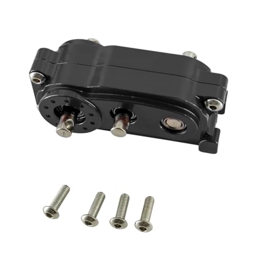 RC Car Accessories for 1/10 Accessories for Axial Scx10 I Ii 2 Upgrades Parts Crawler Car 313mm Wheelbase Metal for Chassis Frame Front Gearbox Transfer Case(Black) - size: Black