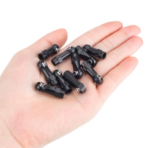 20Pcs RC Linkage Rod Ends,M3 Ball Joint Head Set for Traxxas TRX-4 Axial SCX10 HSP 90046 90047 1/10 RC Crawlers Car Upgrade Parts (20pcs Straight) - style: 20pcs Straight