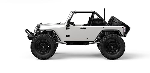 Helidirect MJX H12Y+ 1/12 Scale RC Car High-Torque 3650 Brushless BLDC Motor Aluminum Shell 12km/h 4WD RC Rock Crawler Off-Road All Terrain Model for Adults (Silver (H12Y+)) - color: Silver (H12y+)