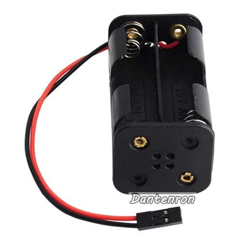 2Park RC On-Off Power Switch Battery Receiver And 4 Cell AA Battery Container Case Holder Pack Box with JST Plug for 1/8 1/10 Crawler Truck Off Road Car Airplane Drone Receiver Servo ESC
