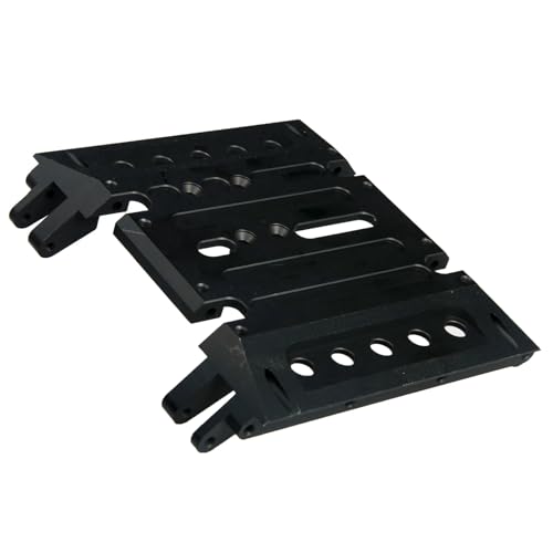 Aluminum Chassis Skid Plate Transmission Mount 1/10 for Axial for Wraith 90018 RC Rock Crawler Car Parts(Black) - color: Black