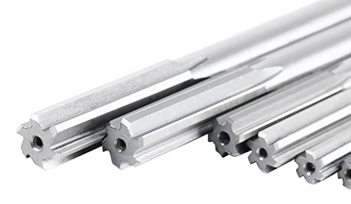 Accusize Industrial Tools 1-13 mm by 0.5 mm High-speed Steel Chucking Reamer Set in a Fitted Case, Set of 25 Pieces, 5500-SB00 | 25 Pc Set in Fitted Case, Straight Shank, Straight Flute, +0.0001 to +0.0005 in Tolerance, 5500-SB00