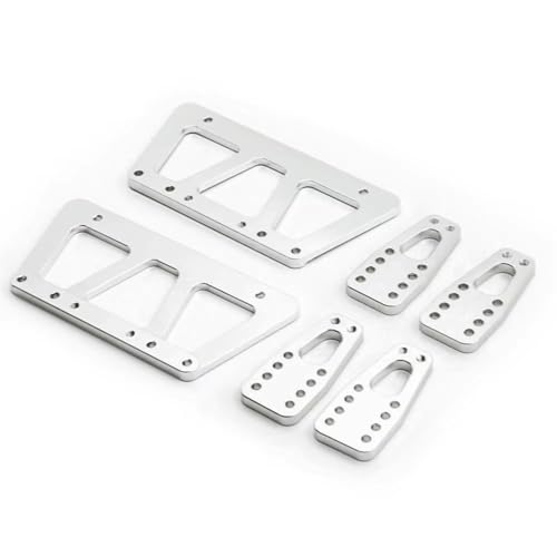 RC Replacement Parts For Axial For SCX10 1/10 Alloy Chassis Lift Plate Set RC Truck Models Car Upgrade Accessories Replacement Parts(Silver) - color: Silver