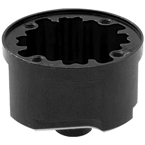 Metal Diff Case Front/Rear Differential Gear Carrier Cover # 9581 Compatible with Traxxas 1/8 Sledge 4WD 95076-4 RC Monster Truck Upgarde Parts (Black) - color: Black