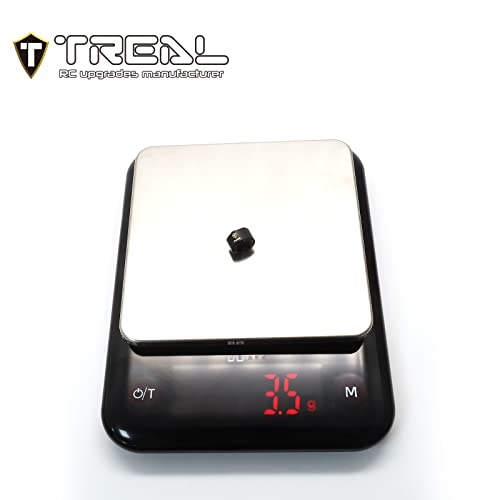 TREAL 1.0 Wheel Hubs Brass Weights 7mm Hex Hub Extension (4P) 7mm/9mm Widen Adapters Compatible with SCX24 TRX4M (7mm)
