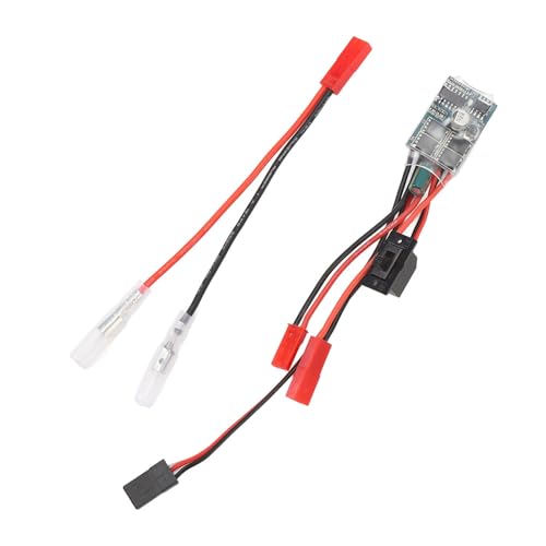 Alomejor RC Brushed Motor ESC, 2 Way ESC for 030, 050, 180, 370 Brushed Motor with Brake for 1/16 1/18 1/24 Car