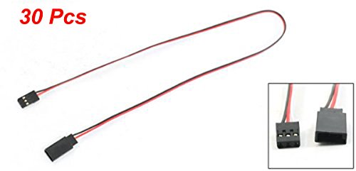 500mm Servo Extension Cable 3 Pin Male to Female Lead Wire for RC Airplane (30Pcs) - color: 30pcs, size: 500mm