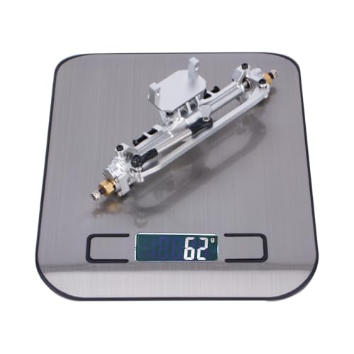 1/18 TRX4M Portal Axle,109.6g Aluminum CNC TRX4M Axle, Extended +10mm TRX4M Portal Axles with Two Servo Mount Options, for RC Crawler Car TRX4M Axle Upgrade Parts (Silver)