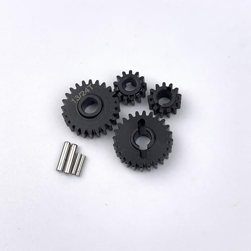 RC Steel 13/24T,14/23T,15/22T Overdrive & Underdrive Portal Gears Set for Redcat Ascent-18 1/18 Rock Crawler Car Upgrade Parts (13+24T) - size: 13+24T