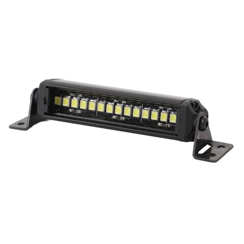 RC Light Bar Roof Lamp Kit Super Bright 15 LED Aluminum Alloy Roof Spotlight for 1/10 RC Crawler Cars Axial SCX10