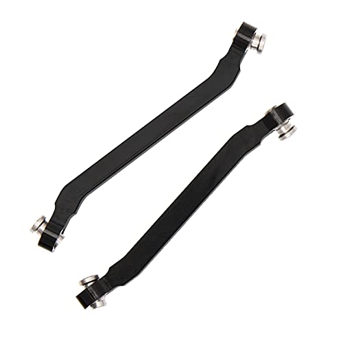 Metal Chassis Pull Rods Link Suspension Tie Rod Upgrade Parts Compatible with MN Model D90 D91 D96 D99 D99S MN90 MN99S 1/12 RC Car (Black) - color: Black
