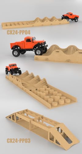 Rc Crawler Course Obstacles,Rc Car Ramp,Toy Ramps for RC Crawer Car 1/18 1/24 TRX4M SCX24 FCX24 (C)