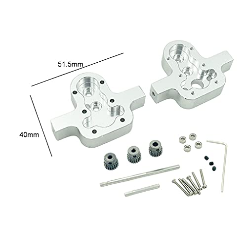 High Performance D90 Transfer Case Gearbox Upgrade for 1/12 RC Crawler Car, Metal Replaces Black Parts, Easy Install and Use, Fits MN98 99S - Silver - color: Silver