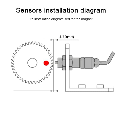 RPM Tachometer YH TC01 RPM with Hall Sensor Motor Speed Meter Tachometer Sensor