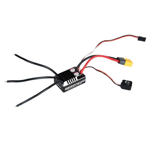 Skystars 50A 2-6S RC Crawler Waterproof Brushless ESC Power System BEC 5.20-7.5V Adjustable for 1/8 1/10 Scale RC Cars RC Crawler Compatible with SCX10 TRX-4 TRX-6