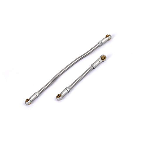 Aluminum Steering Links Kit for Axial Capra 1.9 UTB RC Crawler Upgrade (Silver) - color: Silver