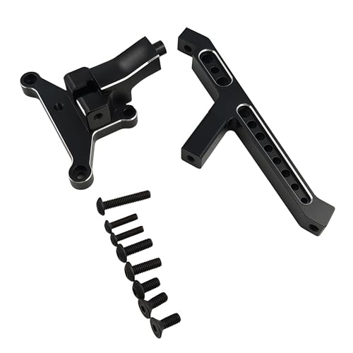 Aluminum Front Chassis Brace for 1/8 Sledge 4WD RC Truck (Black) | Alloy,95076-4,9520,Monster Truck,Upgrade Parts,CNC Machined,High Strength,Precision Fit,Wear Resistant - color: Black