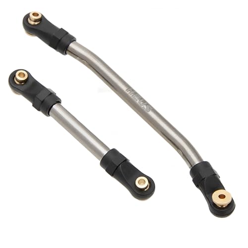 MEUS Racing SCX24 Links High Clearance Chassis Links & Steering Links Set for Axial SCX24 C10 Bronco Wrangler 1/24 RC Crawler, Titanium - color: Titanium