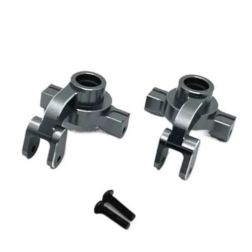 for Hyper GO for MJX 10208 1/10 Metal Front Steering Cup Rc Model Crawler Car Truck for Buggy OP Accessories Upgrade Parts RC Steering Knuckles Cup(Gray) - size: Gray