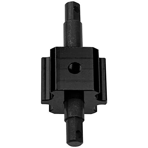 Aluminum RC Differential Locker Spool 4x4 Diff Locker Mounts Compatible with 1/10 Traxxas Slash 4X4 Rustler 4X4 Stampede 4X4 Hoss VXL 4X4 RC Car (Black) - color: Black
