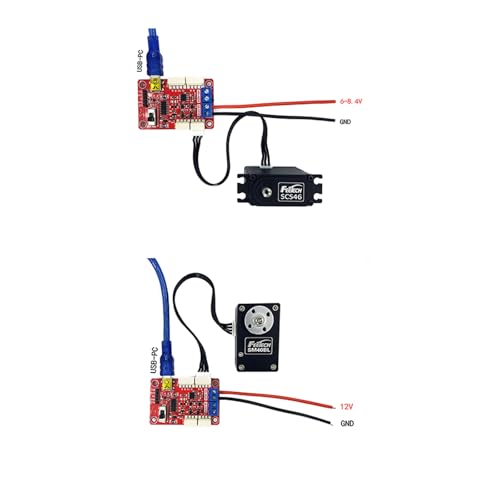 30KG High-Torque Serial Bus Servo 12V 360° Continuous Rotation Programmable Smart Industrial Digital Servo with Controller for RC Car Steering Servo Robotic Arm (1 Servo with 1 Controller) - style: 1 Servo With 1 controller