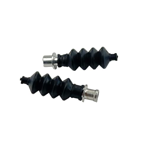 2PCS RC Boat Pushrod Waterproof Rubber Bellow Radio Box Seals Pushrod Linkage Tie Rod Seals with Aluminium Mount Base for RC Boat DIY Model Ship Building Parts (Style 2) - style: Style 2