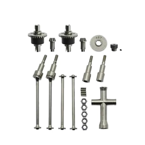 Metal Differential and Drive Shaft Set Compatible with SCY 16101Pro 16102Pro 16103Pro SG116 MAX PRO 1/16 Brushless RC Car Upgrades Parts(6309 6312) - color: 6309 6312