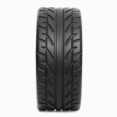 REDSPIDER 4PCS 1/10 RC Rally Tires and Aluminum Alloy Wheels, 12mm Hex Hubs 65mm OD On-Road RC Car Rims for Tamiya TT01 TT02 XV01, Traxxas, HPI, Kyosho, HSP PTG2 (Silver) - color: Silver
