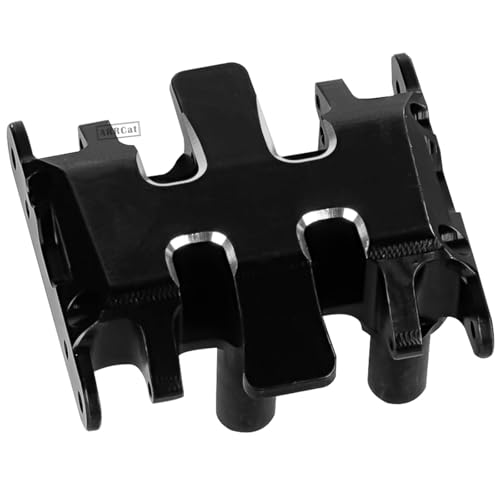 Aluminium Chassis Protection Upgrades Part for 1/30 SCX30 Chev rolet K10/Jeep Wrangler JLU 4X4/F0rd Bronco 4X4 RC Crawler,AXI-2260T1/AXI-2261T2/AXI-2048T1,RC Alloy Skid Plate Chassis,Black