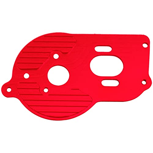 Metal Motor Mount Plate Fixed Bracket Compatible with Losi 1/18 Mini-T 2.0 2WD Stadium RC Truck Hop-Up Parts (Red) - color: Red