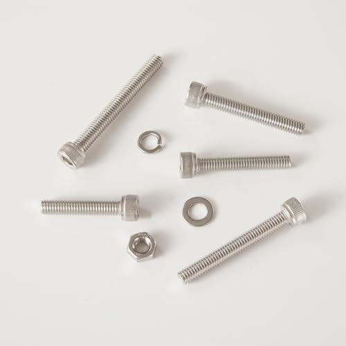 200 PCS M5 x 30mm 35mm 40mm 45mm 50mm, Hex Socket Head Cap Screws Bolts Washers Nuts Assortment Kit, Stainless Steel 304, Metric Allen Drive - size: Socket M5x30/35/40/45/50 mm