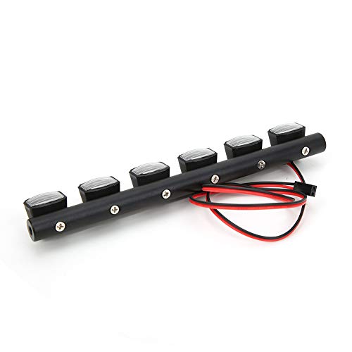 6PCS LED Roof Lights for /10 Scale RC Car SCX10 Crawler, Miniature Light Bar Accessory with Plastic Housing, Service Life, Universal Fit Hobby Grade Model Vehicle Decoration Kit - size: 6 lights