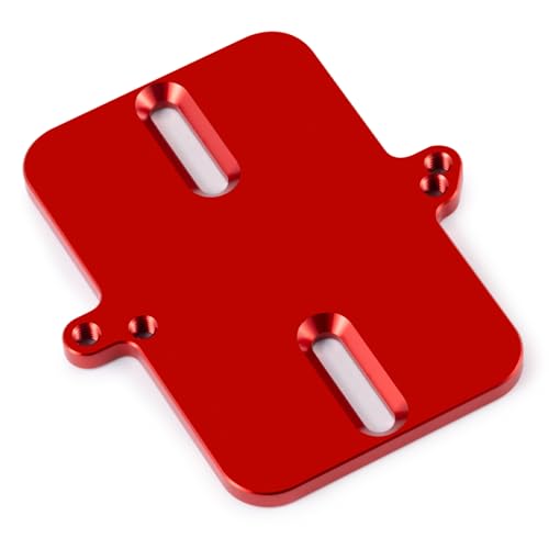 Electronic Mount Plate ESC Receiver Tray for Tra-xxas Mini Maxx | 4WD RTR Brushless Monster Truck 1/16 RC Car Upgrades Aluminum Red - color: Red