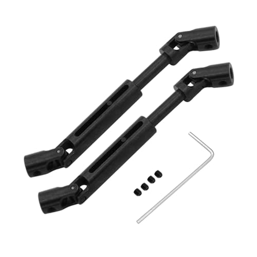Fancyes 2Pcs Drive Shafts Replacement with Wrench and Screws Transmission Shafts for MN82 MN78 LC79 1/12 RC Carwler Car Accessory, Black - color: Black