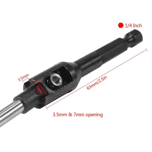 Rc Accessories For TRX4 For SCX10 TF2 VS4-10 1/4 Quick Assembly Tool Ball Joint Wrench With Hex Shank 5347 Rod Ends RC Crawler Links Building(Black)
