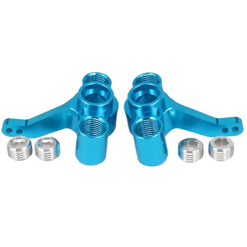 RC Steering Knuckle Block for FS 53810 1/10 2PCS Aluminum Steering Hub Carrier(l/r) Knuckles RC Car Truck for Buggy Upgrade Accessories Parts(Blue) - size: Blue