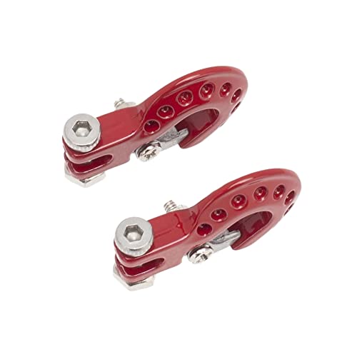 RC Crawler Winch Hooks, Metal Trailer Tow Hook for 1/10 RC Car SCX10 Tamiya CC01 D90 D110 TF2 TRX4 Accessories (B, Red) - color: B, Red