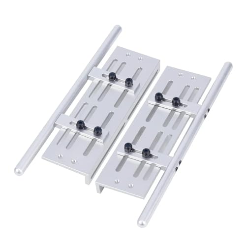 Aluminum Adjustable Rock Sliders Side Plate for 1/10 RC Crawler Car SCX10 I II TRX4 CC01 RGT 86100 GEN8 for Wrangler Chassis Parts(Silver) - color: Silver