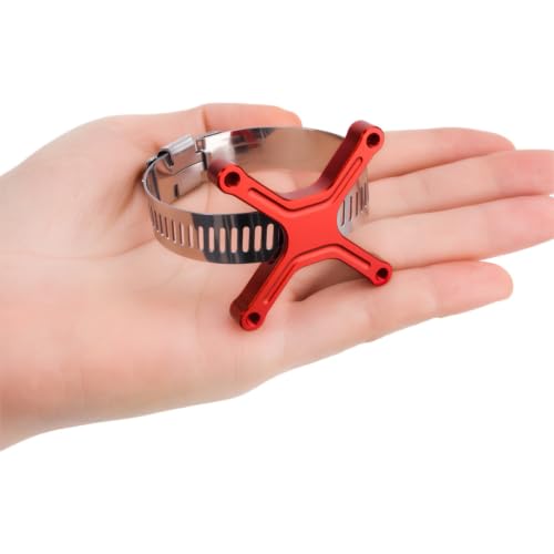 Aluminum 40x40mm RC Cooling Fan Adjustable Mount Bracket, Compatible with 35/43/48/49mm Motors, for 1/5 1/7 1/10 RC Car Truck Buggy Heat Sink Radiator Upgrade Parts (35 43 Red) - color: 35 43 Red