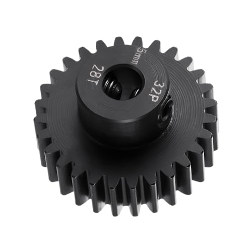 Steel 32P 5mm Pinion Gear 28T Motor Gears for 1/10 1/8 RC Car Parts - size: 28T