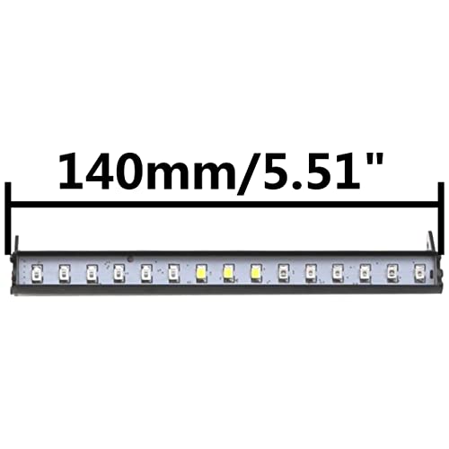 5.51" RC 15Led LED Light Bar Kit Body Shell Roof Light Lamp Compatible with Traxxas TRX-4 SCX10 Wraith 90046 D90 SCX10 II CC01 Redcat Gen7 Gen8 1/10 RC Crawler Car Truck (Red-Blue-White)