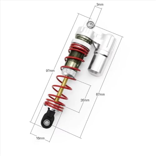 Compatible With TRX4 For SCX10 D90 90046-AA02 1/10 RC Car Parts Accessories Shock Absorber With 2 Spare Springs Hole Distance 87Mm RC Assortment