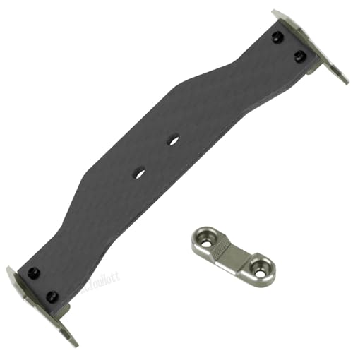RC Carbon Fiber Tail Wing/Aluminum Wing Mount Upgrade Parts for 1/24 Micro-B 2S 2WD RTR Race Buggy(LOS00007,Titanium(LOS-1771,LOS-1770) - color: Titanium-(upgrades Part)