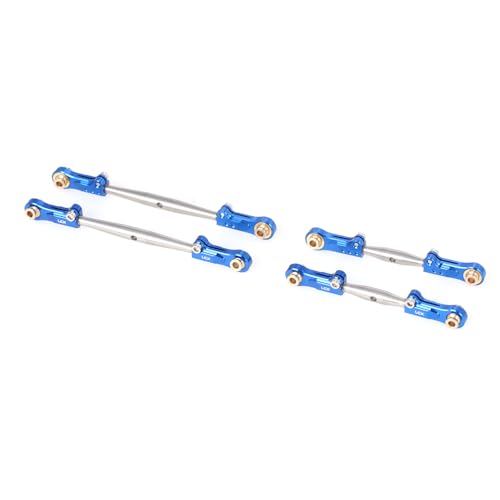 LCX Racing 1/10 RC Crawler Car Stainless Steel Suspension Front Steering Link Set Rear Link Set 4pcs for RC Truck Arrma Fury, Upgrades Parts Accessories (Blue) - color: Blue