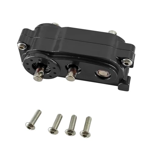RC Gear Box for Axial Scx10 I II Upgrades Parts 1/10 Rc Crawler Metal Chassis Frame Front Gearbox Transfer Case Spare(Black) - color: Black