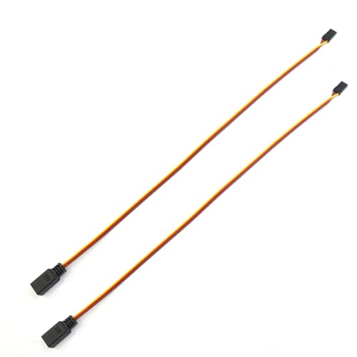 2pcs JR Style Servo Plug Splitter 1 Male to 2/4/5Female Y Harness Leads Y Splitter Cable Lead Wire 350mm for RC Cars Airplane Drone Receiver Servo ESC Cable Servo Fan 2pcs (1 Male to 2Female)