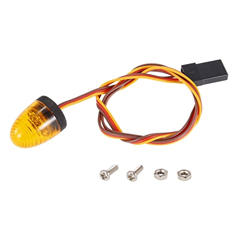 5 Modes Ultra Bright LED Lights Rotating Flashing Police Lamp for 1/8 1/10 RC Mode Crawler Truck Short Course Car CC01 D90 SCX10 4WD (10x15mm, Yellow) - color: 10x15mm, Yellow
