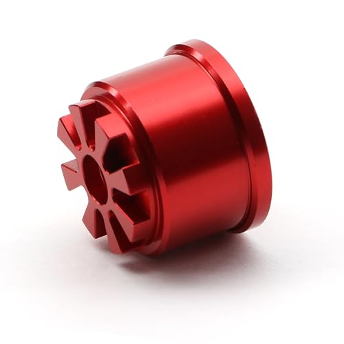 Aluminum Differential Locker Shell Diff Lock Cover RC Replacement Upgraded Parts for 1/10 TRAXXAS Summit RC Car, Red - color: Red Diff Shell