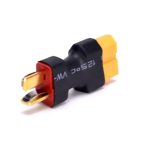 5pcs XT60 Female Connector to T-Plug Male Connector Adapter for RC Car Plane Lipo Battery ESC (Female XT60 to Male T-Plug) - size: XT60 Female to T Plug Male