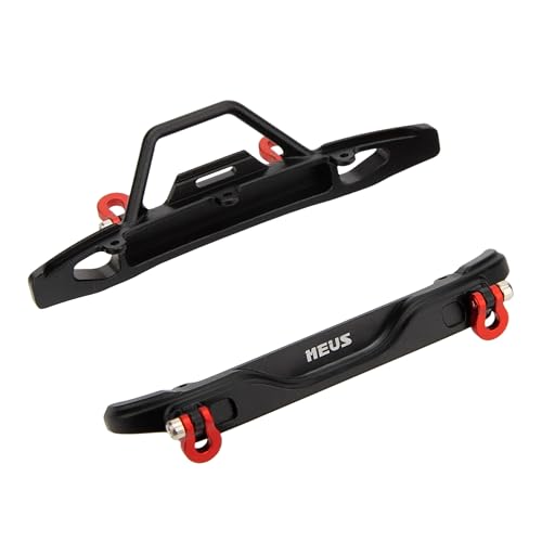 MEUS RACING Front Rear Bumper - CNC Aluminum Bumper for Axial SCX30 C10 Bronco 1/30 RC Crawler Upgrades (For Bronco) - color: For Bronco